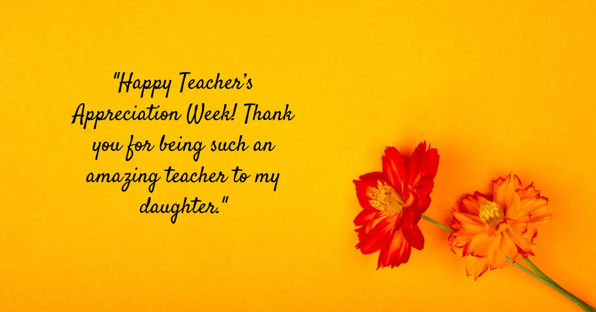 Thank You Message for Teachers from Parents on Teacher Appreciation Week