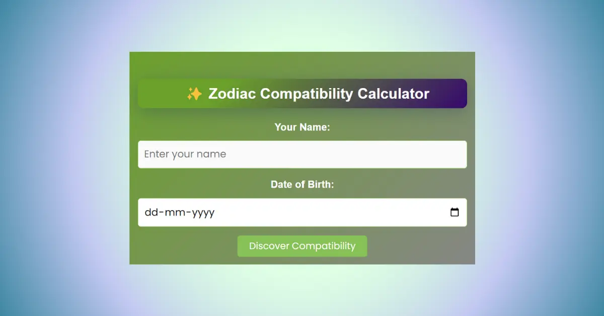 Free Zodiac Compatability Calculator